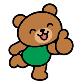 親指を立てるお父さんくま